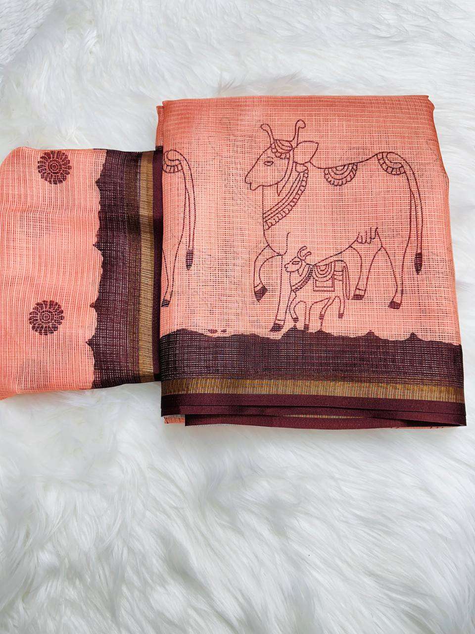  YNF KOTA CHECKS APE COW-3 SAREES WHOLESALE PRINTED LADIES KOTA DORIA SAREES MANUFACTURER             